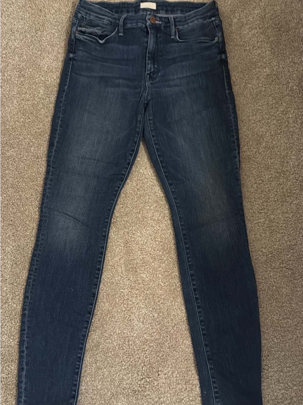 MOTHER Dark Indigo Skinny Jeans